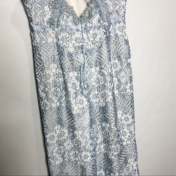 🦋🌙 NWT FOXIEDOX x ANTHROPOLOGIE | Light Blue Lace Jumpsuit - Picture 6 of 13
